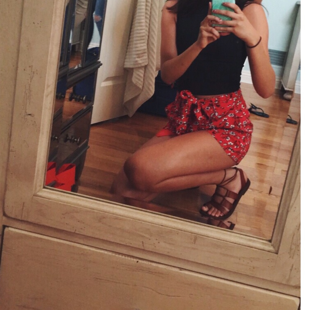 H&M high waisted tie shorts.